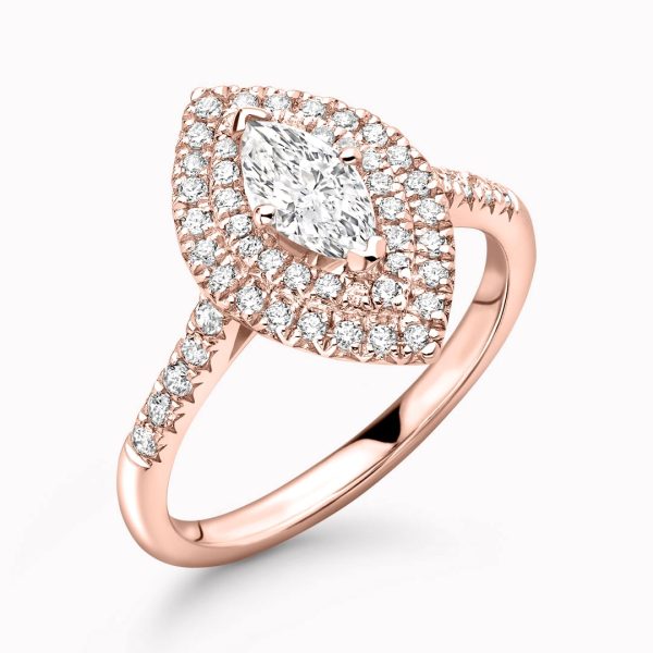 Giovanna Lab Grown Marquise Halo Ring