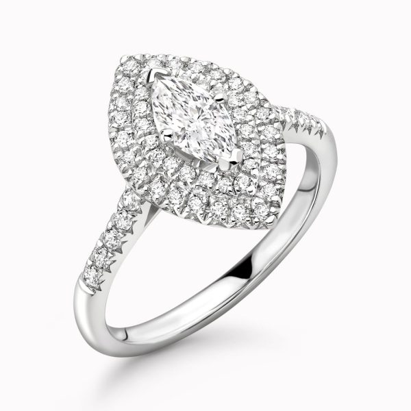 Giovanna Lab Grown Marquise Halo Ring