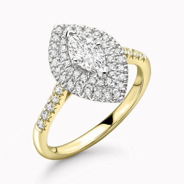 Giovanna Lab Grown Marquise Halo Ring