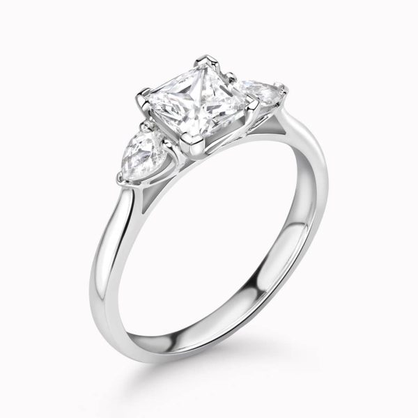 Halley Lab Grown Princess Diamond Trilogy Ring