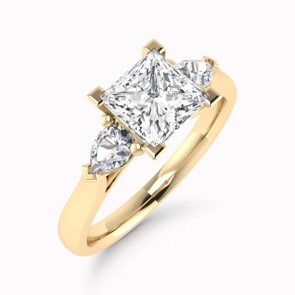 Halley Natural Princess Diamond Trilogy Ring