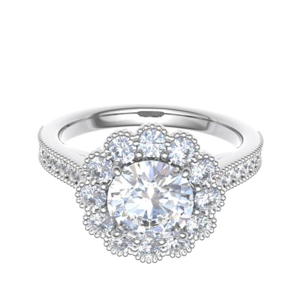 Harper Lab Grown Round Diamond Halo Ring