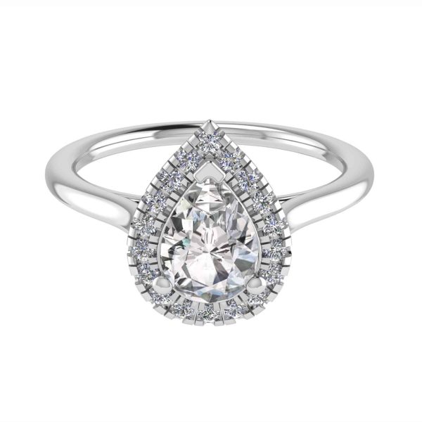 Havana Lab Grown Pear Diamond Halo Ring