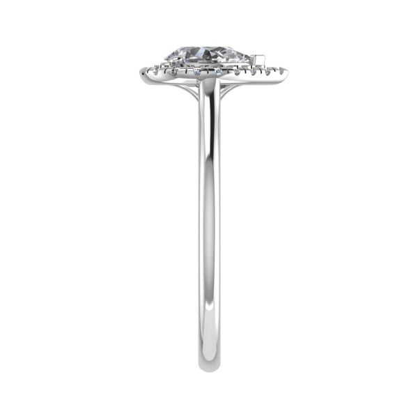 Havana Natural Pear Diamond Halo Ring