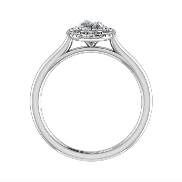 Havana Lab Grown Pear Diamond Halo Ring
