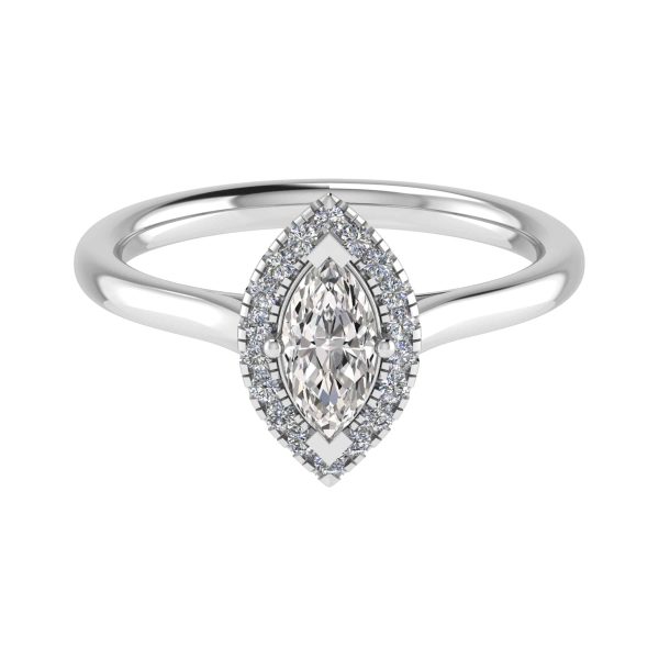 Havana Natural Marquise Halo Ring