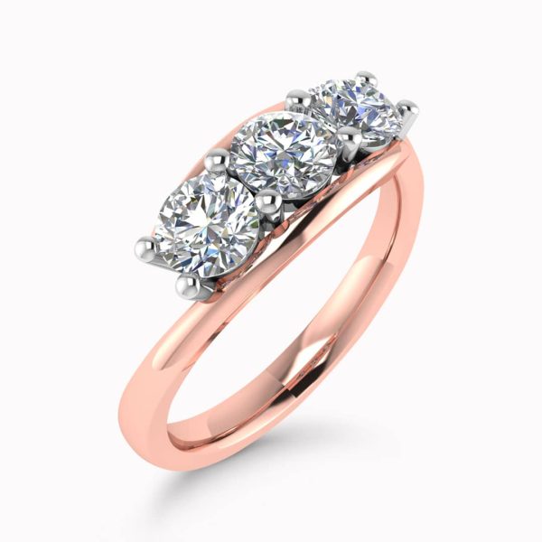 Heather Natural Round Diamond Trilogy Ring