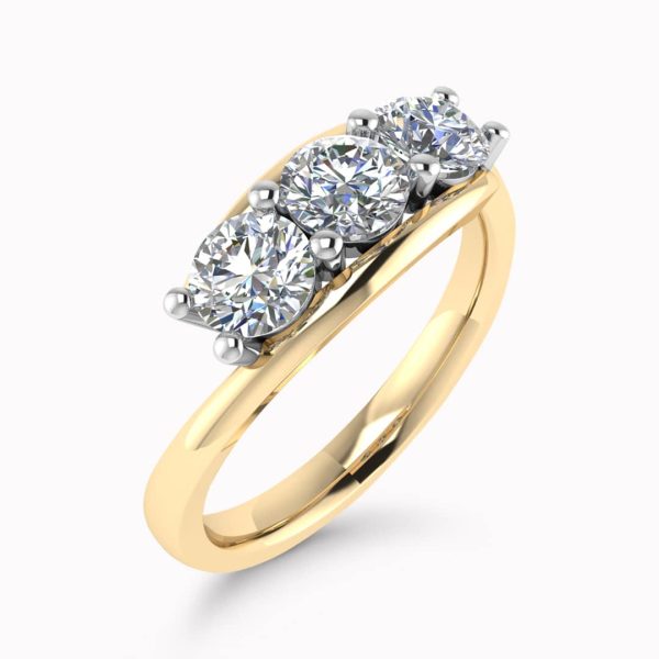 Heather Natural Round Diamond Trilogy Ring