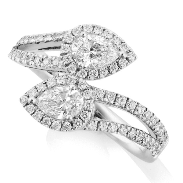 Pear Cut Diamond Twist Dress Ring 1.13cts