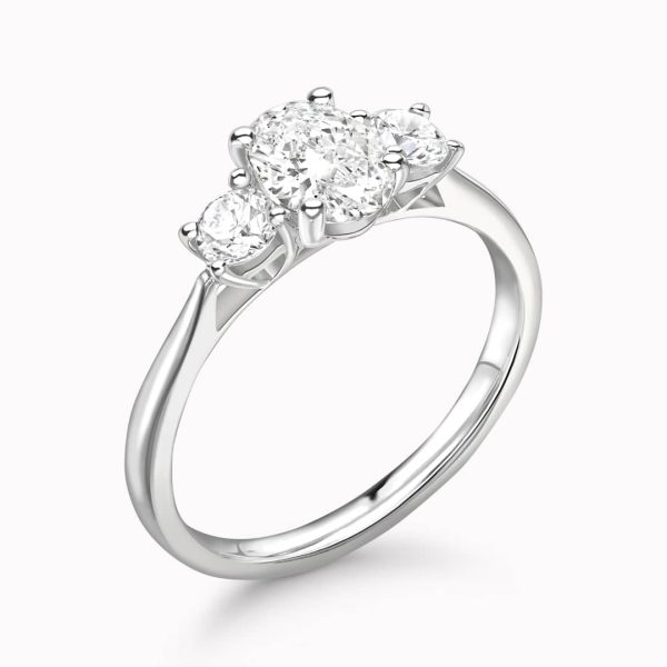 Iris Lab Grown Oval Diamond Trilogy Ring