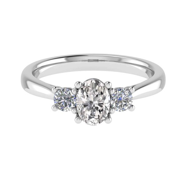 Iris Natural Oval Diamond Trilogy Ring