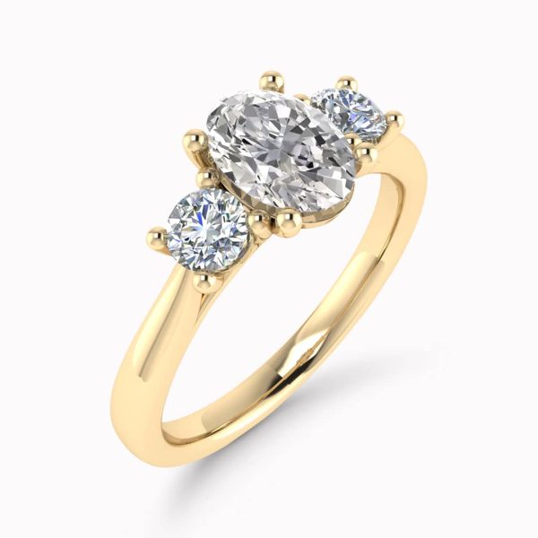 Iris Natural Oval Diamond Trilogy Ring