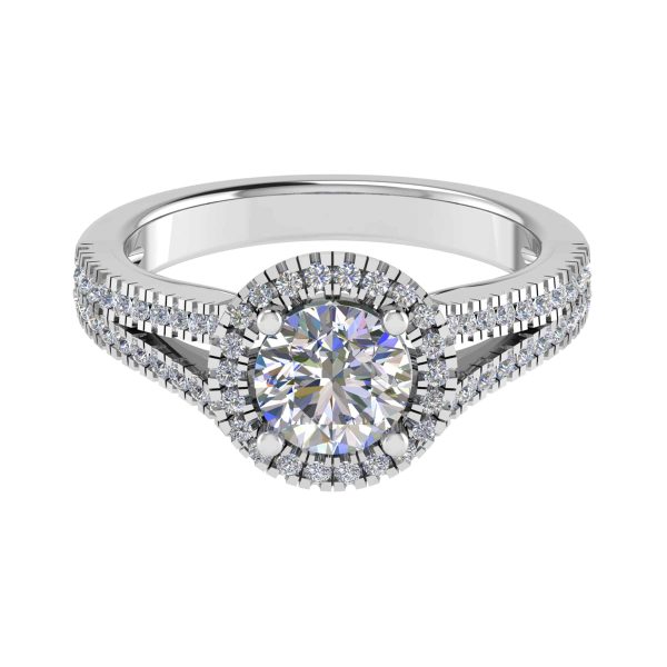 Isla Natural Round Diamond Halo Ring