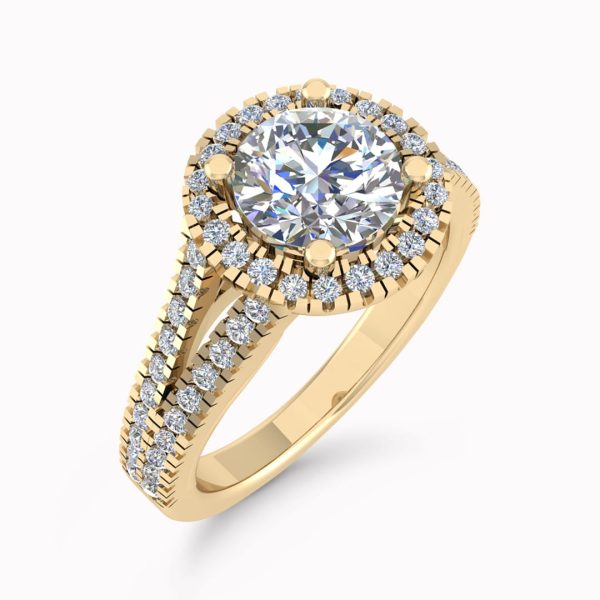 Isla Natural Round Diamond Halo Ring