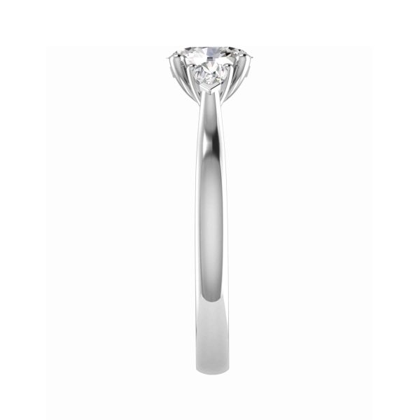 Jasmine Lab Grown Oval Diamond Trilogy Ring