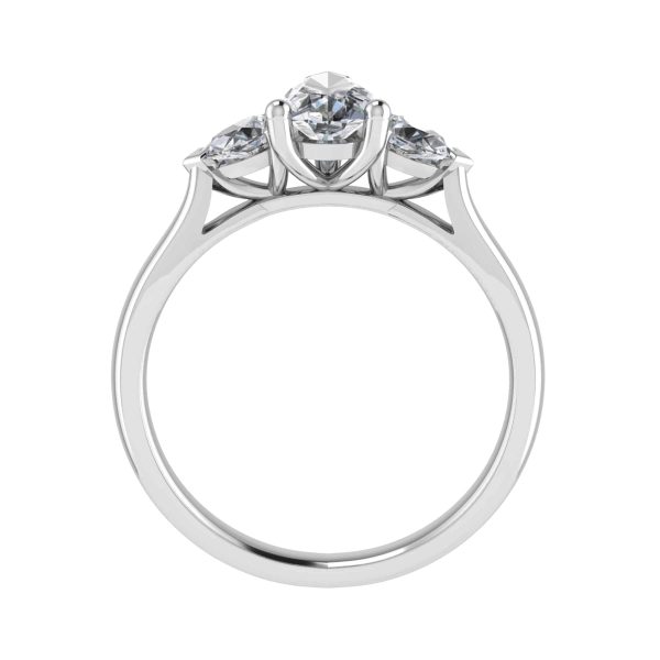 Jasmine Lab Grown Pear Diamond Trilogy Ring