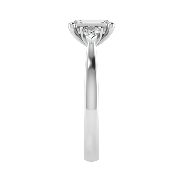 Jasmine Natural Emerald Diamond Trilogy Ring