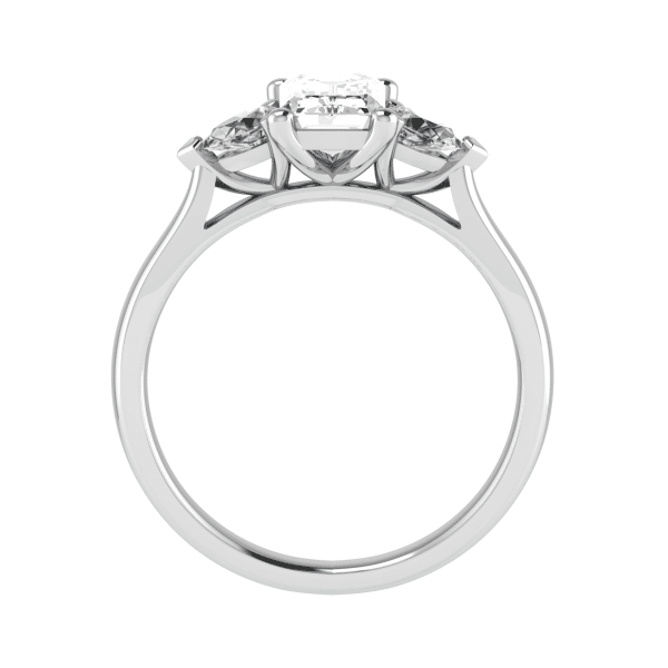 Jasmine Lab Grown Emerald Diamond Trilogy Ring