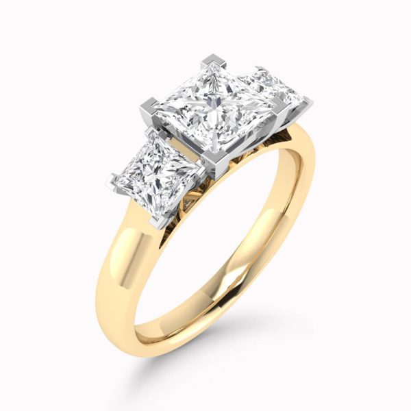 Juliet Natural Princess Diamond Trilogy Ring