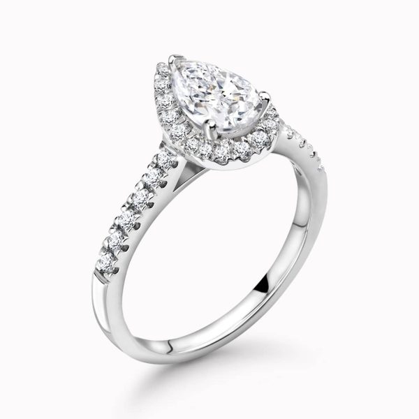 Kensington Lab Grown Pear Diamond Halo Ring