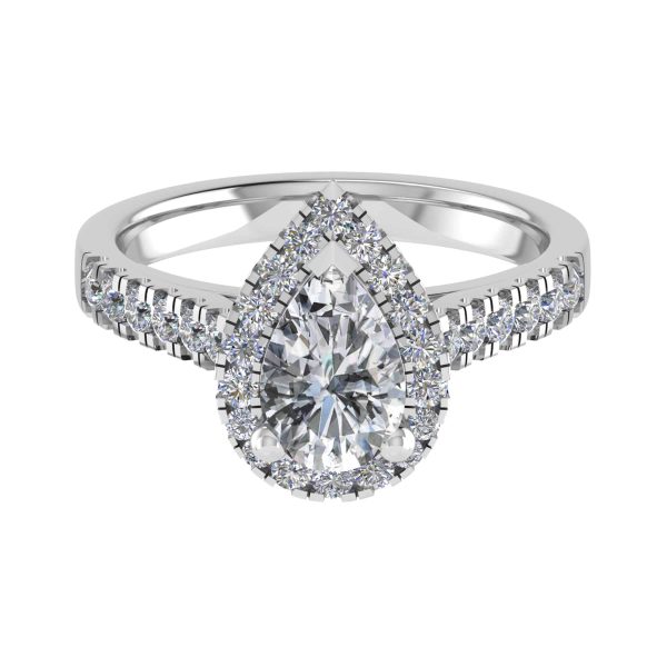 Kensington Lab Grown Pear Diamond Halo Ring