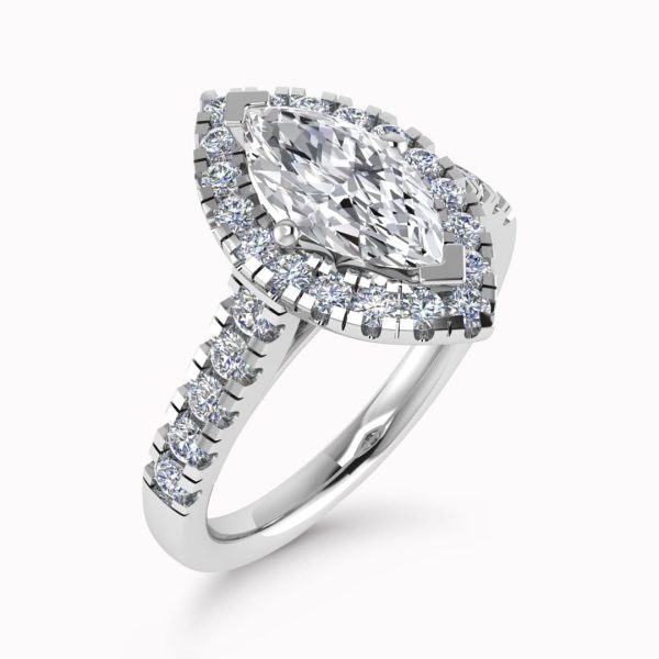 Kensington Lab Grown Marquise Halo Ring