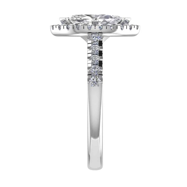 Kensington Natural Marquise Halo Ring