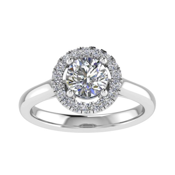 Layla Natural Round Diamond Halo Ring