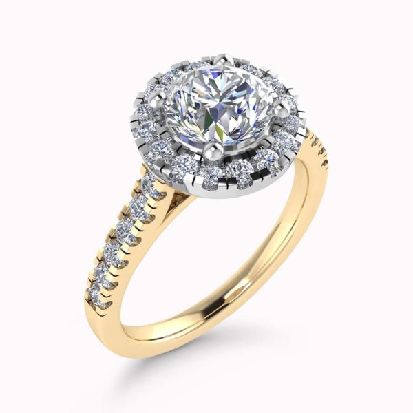 Lily Natural Round Diamond Halo Ring