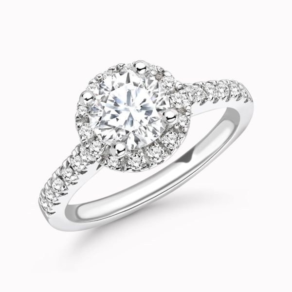 Lily Lab Grown Round Diamond Halo Ring
