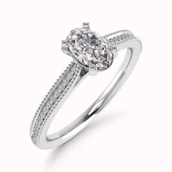 Cleo Natural Oval Diamond Vintage Ring