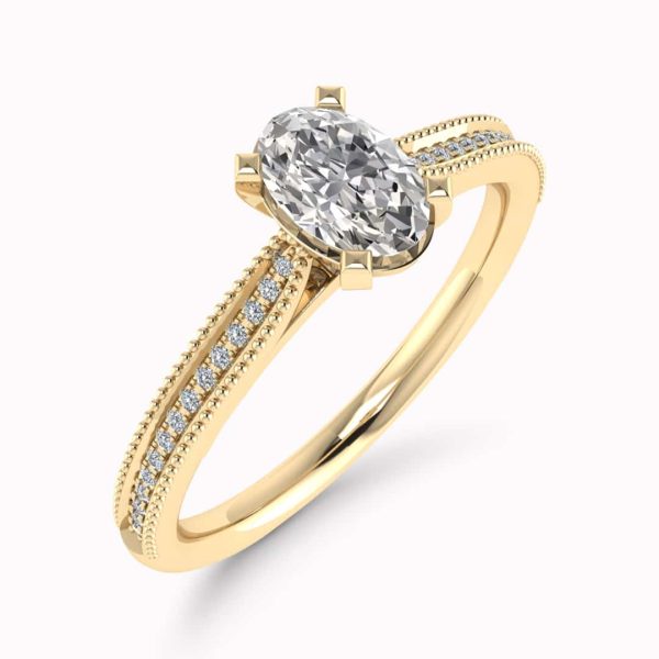 Cleo Natural Oval Diamond Vintage Ring