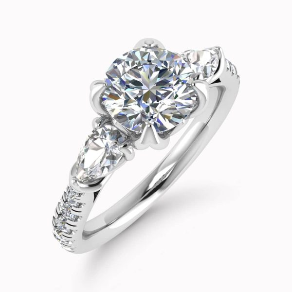 Lucy Lab Grown Round Diamond Trilogy Ring
