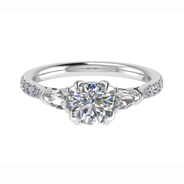 Lucy Lab Grown Round Diamond Trilogy Ring
