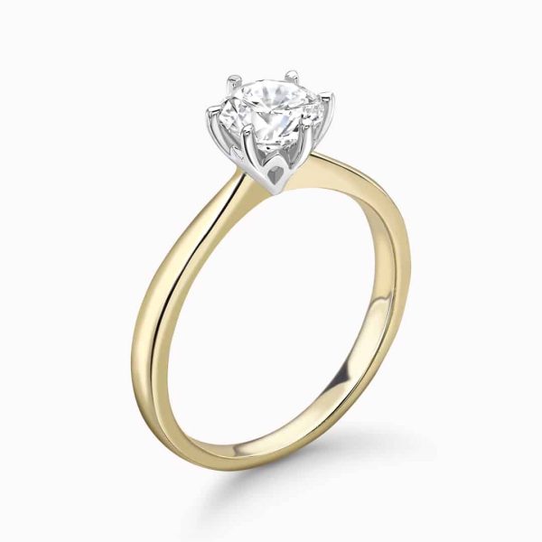 Luna Lab Grown Round Diamond Solitaire Ring