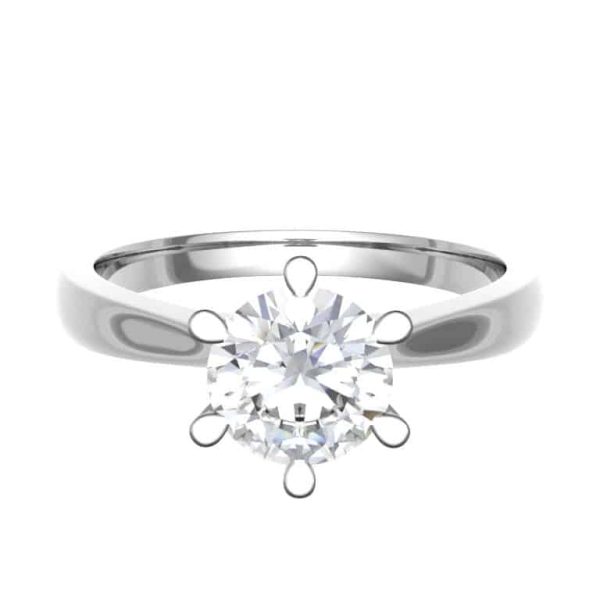 Luna Natural Round Diamond Solitaire Ring
