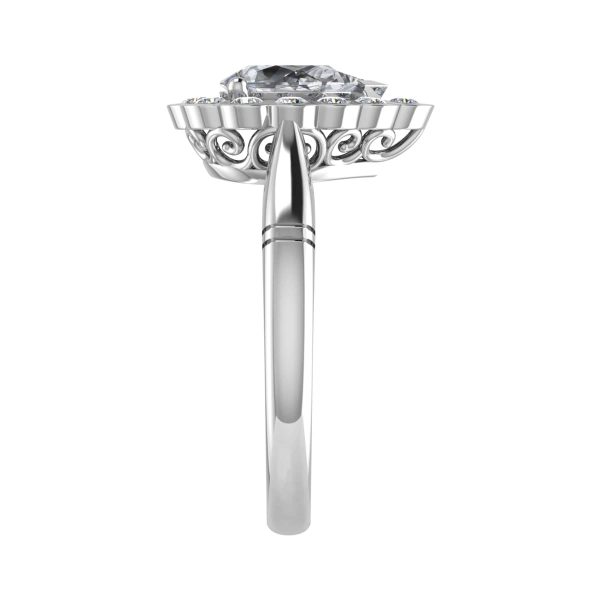 Mabel Lab Grown Pear Diamond Vintage Ring