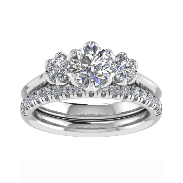Madeline Natural Round Diamond Trilogy Ring