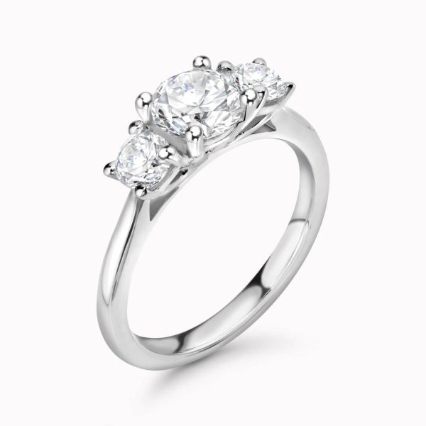 Marie Lab Grown Round Diamond Trilogy Ring