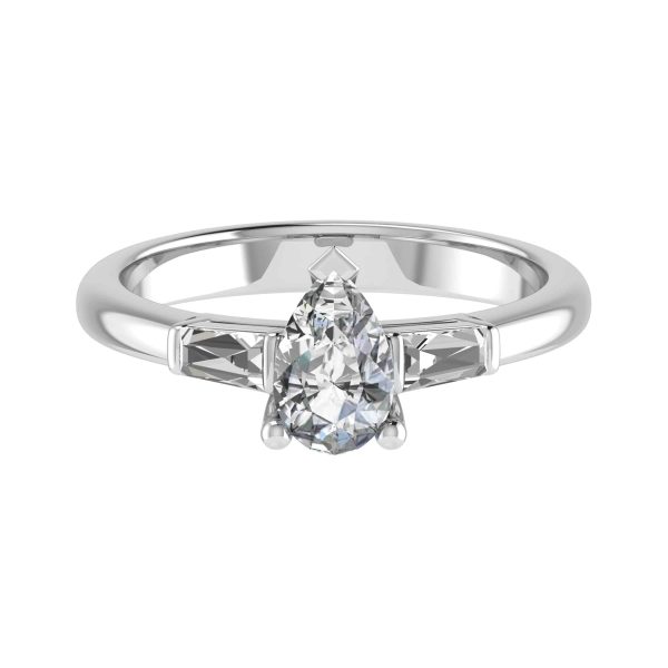 Marla Lab Grown Pear Diamond Trilogy Ring