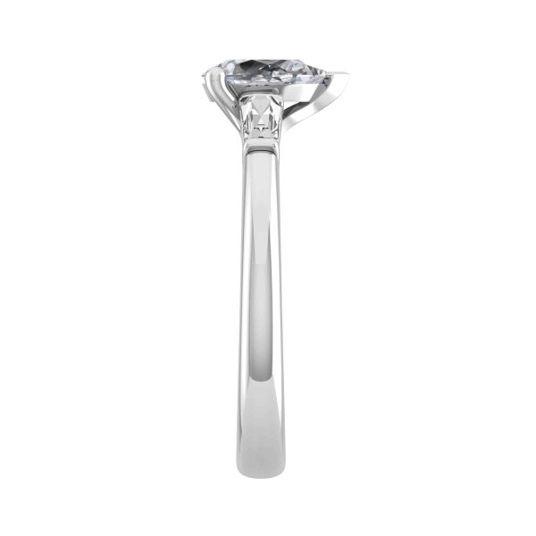 Marla Lab Grown Pear Diamond Trilogy Ring
