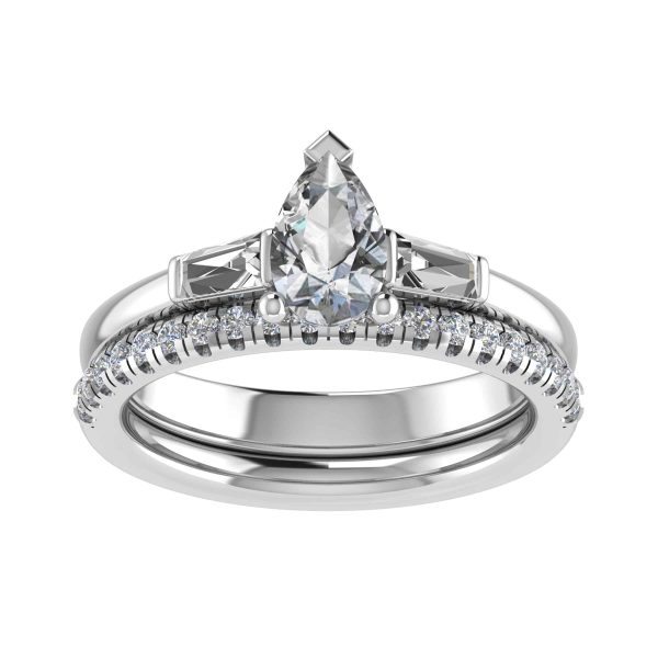 Marla Natural Pear Diamond Trilogy Ring