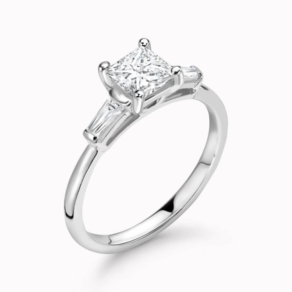 Marla Natural Princess Diamond Trilogy Ring
