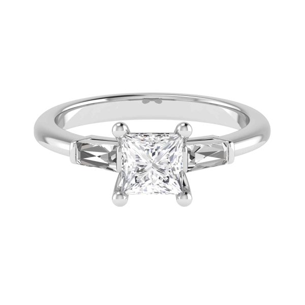 Marla Natural Princess Diamond Trilogy Ring