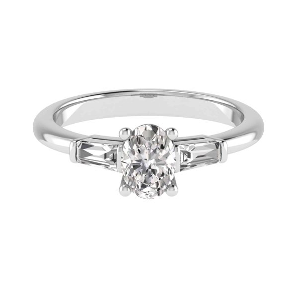 Marla Lab Grown Oval Diamond Trilogy Ring