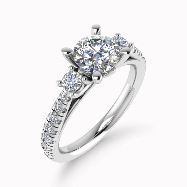 Maeve Lab Grown Round Diamond Trilogy Ring
