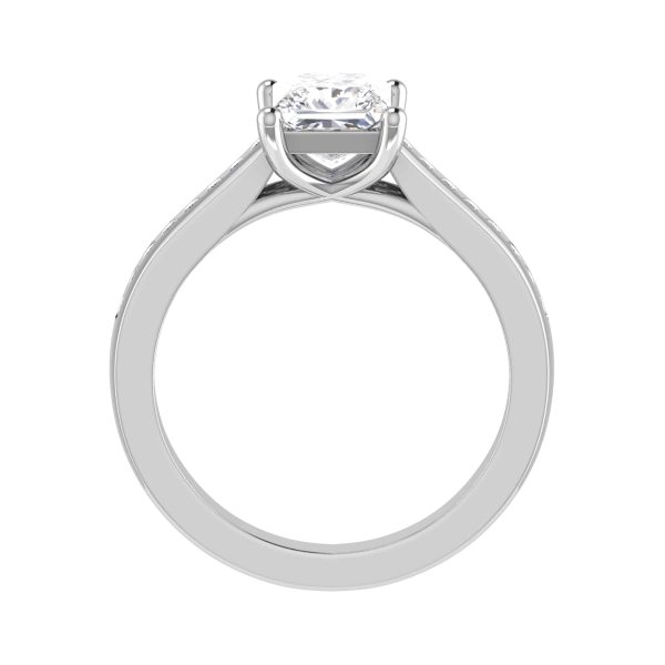 Melody Natural Princess Diamond Sidestone Ring
