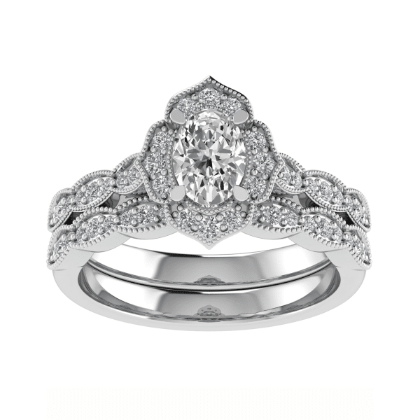 Piper Natural Oval Diamond Vintage Ring
