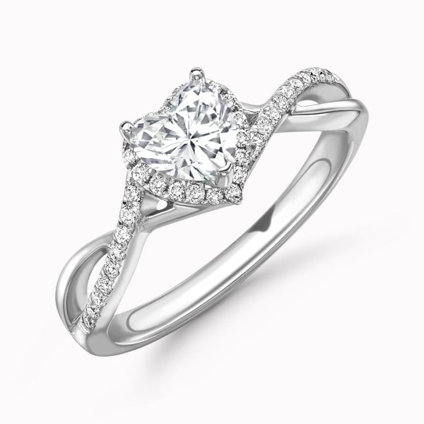 Muse Lab Grown Heart Halo Ring