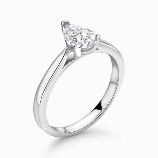 Naomi Natural Pear Diamond Solitaire Ring